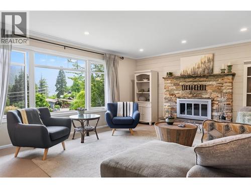 2149 Annable Road, Nelson, BC - Indoor Photo Showing Living Room With Fireplace