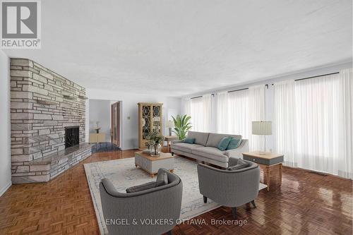 760 Kerwin Road, Ottawa, ON - Indoor Photo Showing Living Room With Fireplace