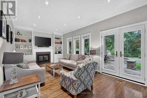 110 Upper Canada Drive, Toronto, ON - Indoor Photo Showing Living Room With Fireplace