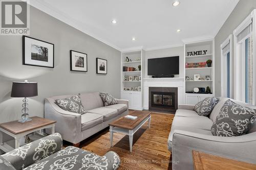 110 Upper Canada Drive, Toronto, ON - Indoor Photo Showing Living Room With Fireplace