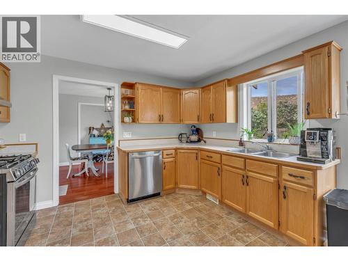 755 Wiseman Place, Naramata, BC - Indoor Photo Showing Kitchen With Double Sink