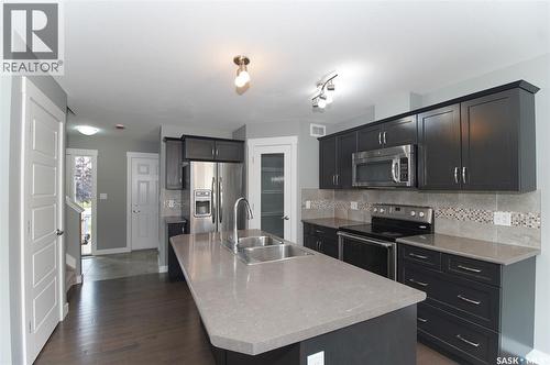 4541 Green Rock Road, Regina, SK - Indoor Photo Showing Kitchen With Stainless Steel Kitchen With Double Sink With Upgraded Kitchen