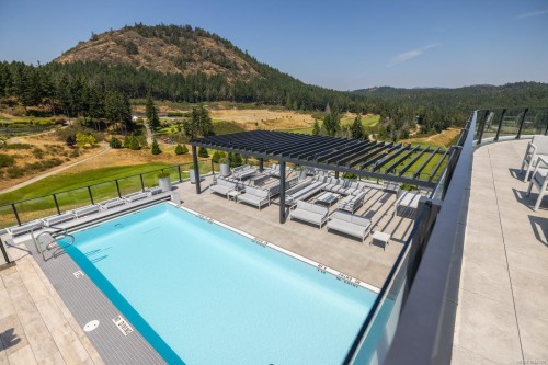 #1002-2000 Hannington Rd, Langford, BC - Outdoor With In Ground Pool With View