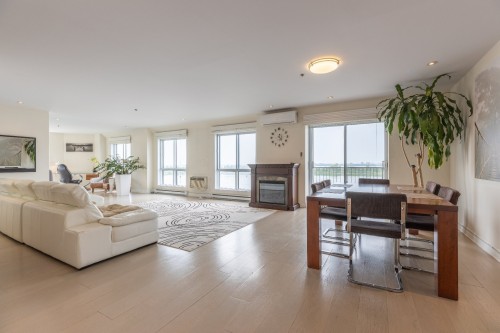 Salon - 716-7680 Boul. Marie-Victorin, Brossard, QC - Indoor Photo Showing Living Room With Fireplace