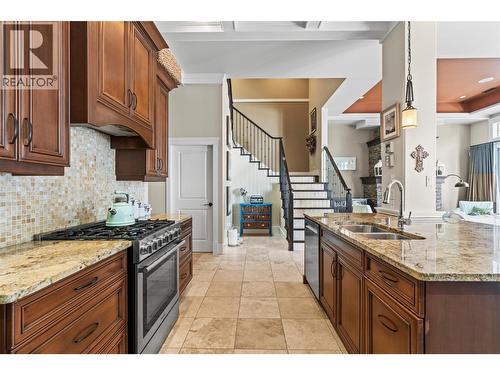 8049 Okanagan Landing Road, Vernon, BC - Indoor Photo Showing Kitchen With Double Sink