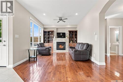315 Waters Crescent, Saskatoon, SK - Indoor Photo Showing Living Room With Fireplace