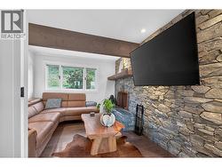 Family Room Upstairs with Wood Burning Fireplace - 