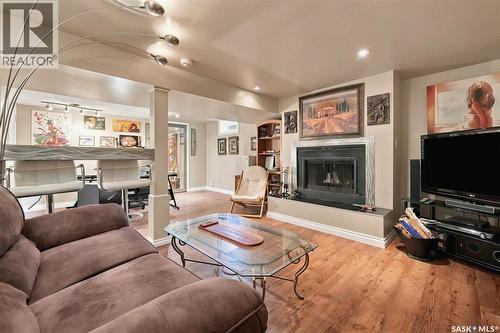 1201 Spadina Crescent W, Saskatoon, SK - Indoor Photo Showing Living Room With Fireplace