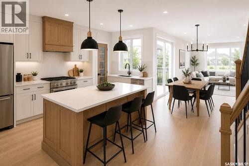 228 Veterans Drive, Warman, SK - Indoor Photo Showing Kitchen With Upgraded Kitchen
