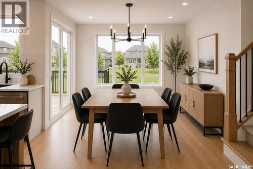 228 Veterans Drive, Warman, SK - Indoor Photo Showing Dining Room
