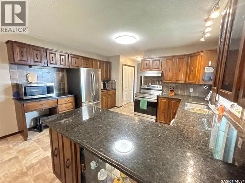205 Schaefer Street, Richmound, SK - Indoor Photo Showing Kitchen With Double Sink