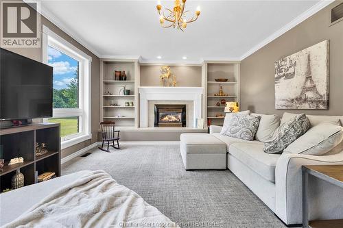 4979 Lambton Line, Dawn-Euphemia, ON - Indoor Photo Showing Living Room With Fireplace