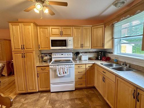 1619 Gabarus Highway, Prime Brook, NS - Indoor Photo Showing Kitchen With Double Sink