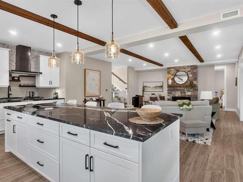 10 Heron Drive, Canaan, NS - Indoor Photo Showing Kitchen With Fireplace With Upgraded Kitchen