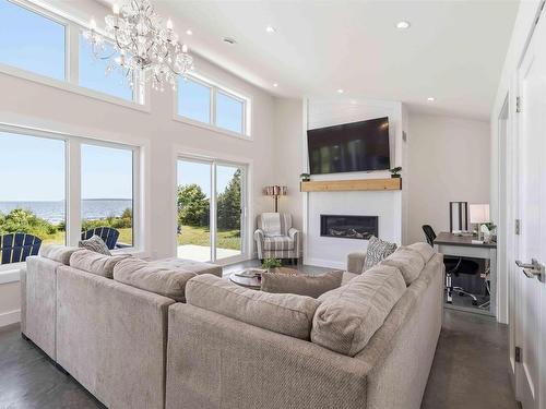 6837 Highway 3, Hunts Point, NS - Indoor Photo Showing Living Room With Fireplace