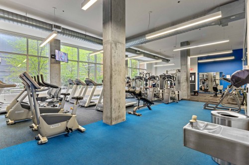 Exercise Room - 759-1414 Rue Chomedey, Montréal (Ville-Marie), QC - Indoor Photo Showing Gym Room