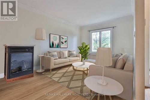 100 Courcelette Road, Toronto, ON - Indoor Photo Showing Living Room With Fireplace