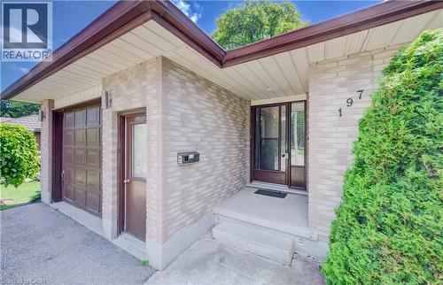 Covered entry to keep guests out of the elements. - 197 Southwood Drive, Kitchener, ON - Outdoor With Exterior