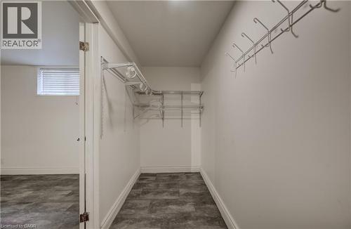 Walk-in closet off Primary bedroom, lower unit. - 197 Southwood Drive, Kitchener, ON - Indoor With Storage