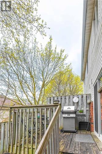 Wood deck with railing and privacy fencing - 185 Highland Crescent Unit# 2, Kitchener, ON - Outdoor With Deck Patio Veranda