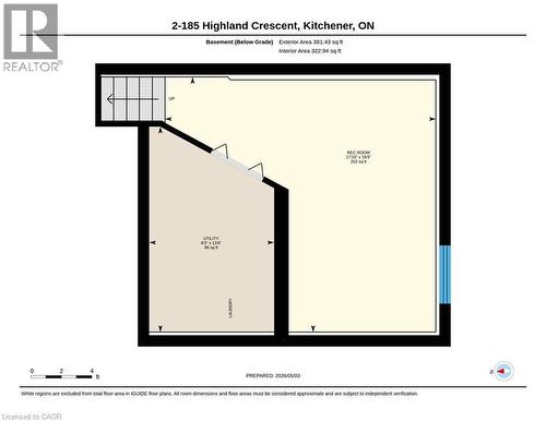 Floor plan - 185 Highland Crescent Unit# 2, Kitchener, ON - Other