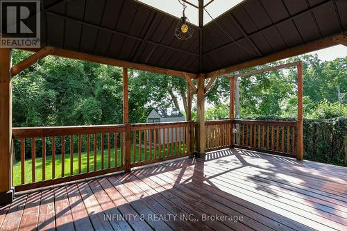 Hard Roof Gazebo on Back Deck - 4 Alpine Street, St. Catharines (Grapeview), ON - Outdoor With Deck Patio Veranda With Exterior