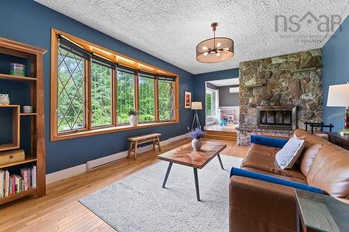 77 Fletcher Drive, Fall River, NS - Indoor Photo Showing Living Room With Fireplace