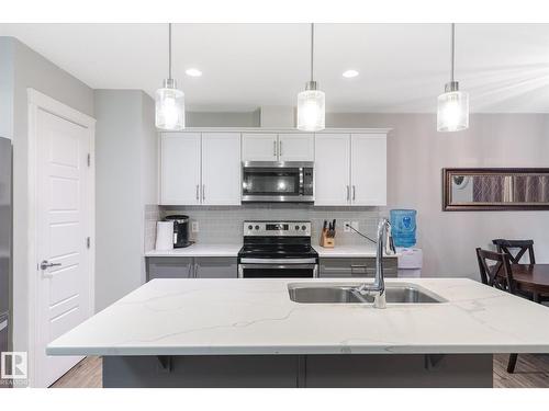 1416 169 St Sw, Edmonton, AB - Indoor Photo Showing Kitchen With Double Sink With Upgraded Kitchen