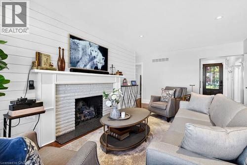 2079 Gary Crescent, Burlington, ON - Indoor Photo Showing Living Room With Fireplace