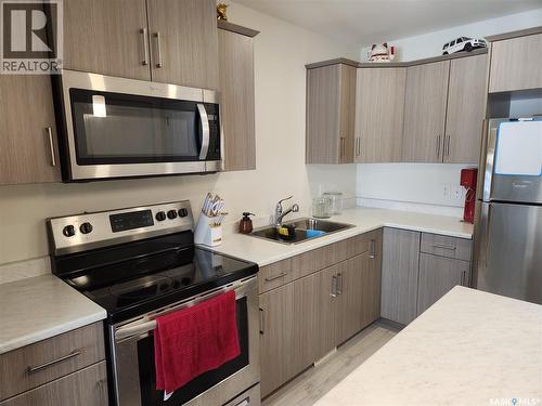 #212 315 Dickson Crescent, Saskatoon, SK - Indoor Photo Showing Kitchen With Double Sink