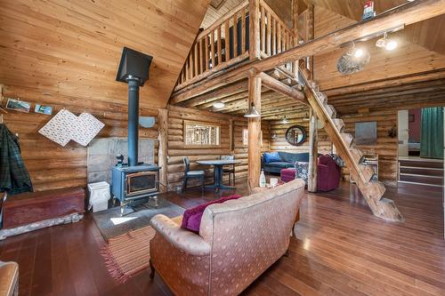 5000 Starshine Way, Merritt, BC - Indoor Photo Showing Living Room With Fireplace