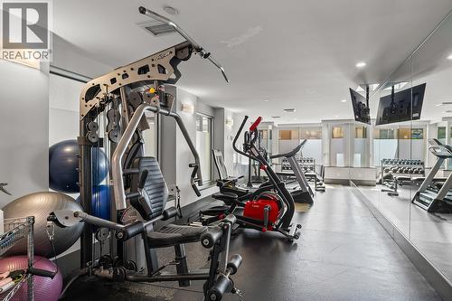 Common area gym - 1156 Sunset Drive Unit# 123, Kelowna, BC - Indoor Photo Showing Gym Room
