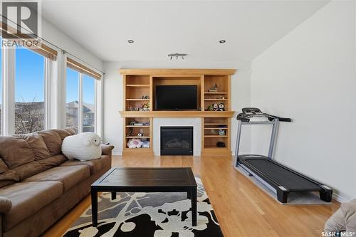 3714 Sandringham Road E, Regina, SK - Indoor Photo Showing Living Room With Fireplace