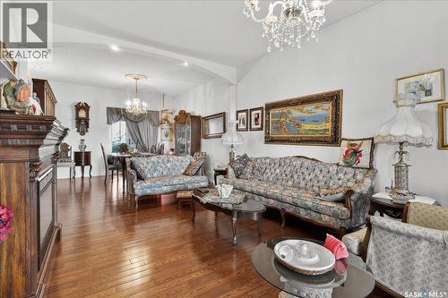 Counios Acreage, Lumsden Rm No. 189, SK - Indoor Photo Showing Living Room With Fireplace