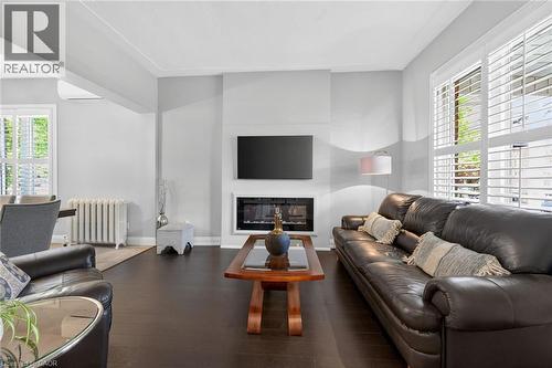 179 Macnab Street N, Hamilton, ON - Indoor Photo Showing Living Room With Fireplace