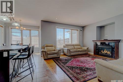 4003 Lepine Road, Regina, SK - Indoor Photo Showing Living Room With Fireplace