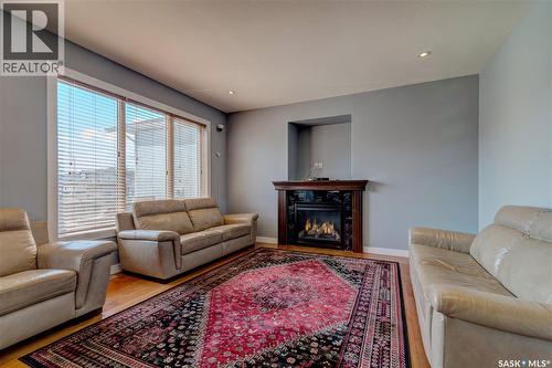 4003 Lepine Road, Regina, SK - Indoor Photo Showing Living Room With Fireplace