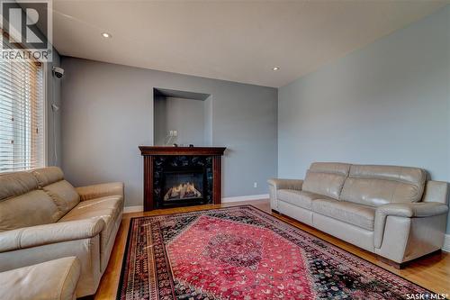 4003 Lepine Road, Regina, SK - Indoor Photo Showing Living Room With Fireplace