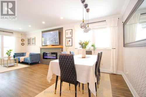 3302 Cardross Road, Mississauga, ON - Indoor Photo Showing Dining Room With Fireplace