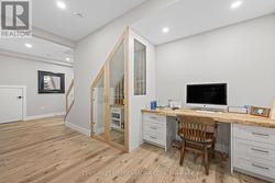 Built In Office Area with Custom Wine Rack - 