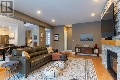 255 Normandy Avenue, Waterloo, ON - Indoor Photo Showing Living Room With Fireplace