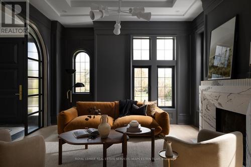 92 Arjay Crescent, Toronto, ON - Indoor Photo Showing Living Room With Fireplace