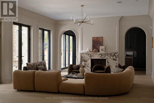 92 Arjay Crescent, Toronto, ON - Indoor Photo Showing Living Room With Fireplace