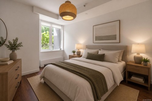 #108-369 Tyee Rd, Victoria, BC - Indoor Photo Showing Bedroom