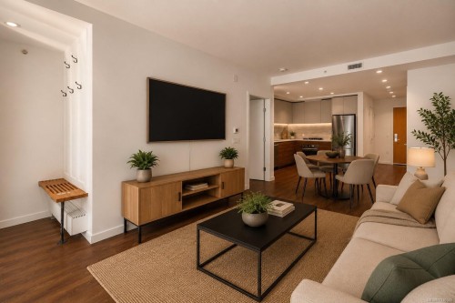 #108-369 Tyee Rd, Victoria, BC - Indoor Photo Showing Living Room