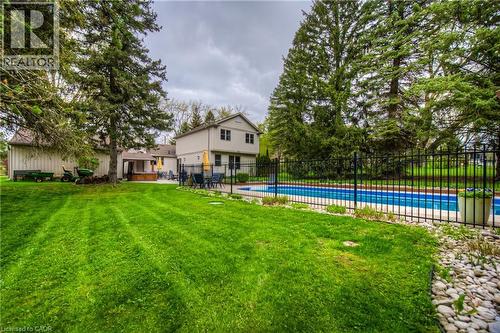 145 Riverbank Drive, Cambridge, ON - Outdoor With In Ground Pool With Backyard