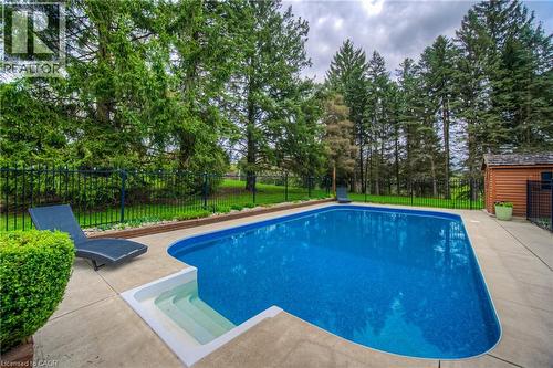 145 Riverbank Drive, Cambridge, ON - Outdoor With In Ground Pool With Backyard