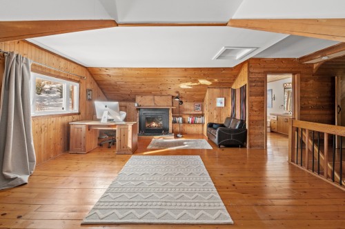 Game Room - 760 Ch. Du Lac-Bouchette, Sainte-Adèle, QC - Indoor With Fireplace