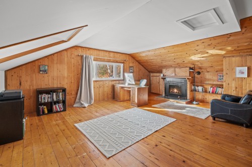 Game Room - 760 Ch. Du Lac-Bouchette, Sainte-Adèle, QC - Indoor Photo Showing Living Room With Fireplace