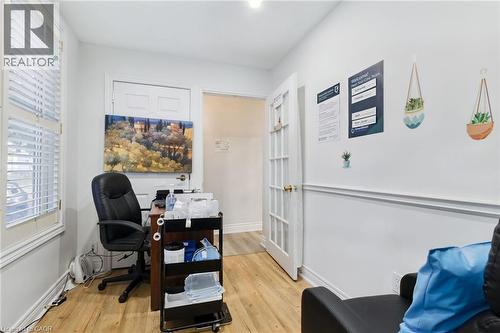 Room #4 -Professionally Equipped/Furnished Office space featuring sink and counter-top, and built-in cabinetry with recessed lighting. - 189 Hughson Street, Hamilton, ON 